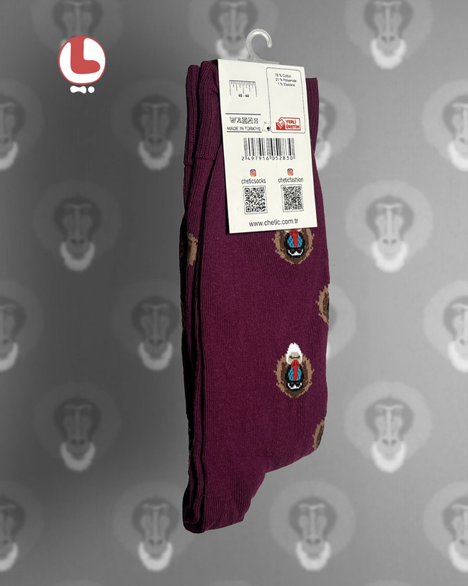 جوراب مردانه Chetic چتیک طرح شامپانزه رافیکی Rafiki