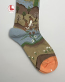 جوراب زنانه moxiao ماکسیو طرح دریاچه پرسپا LAKE PRESPA