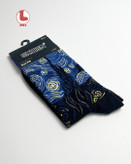 جوراب زنانه اکمن EKMEN طرح شب پر ستاره ونگوگ Van Gogh The Starry Night