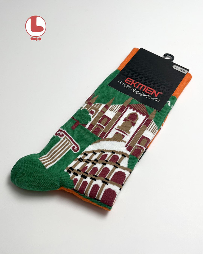 جوراب مردانه اکمن EKMEN طرح جاذبه های گردشگری کشور ایتالیا ITALY