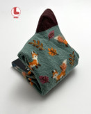 جوراب زنانه اکمن EKMEN طرح روباه و پاییز The fox and autumn