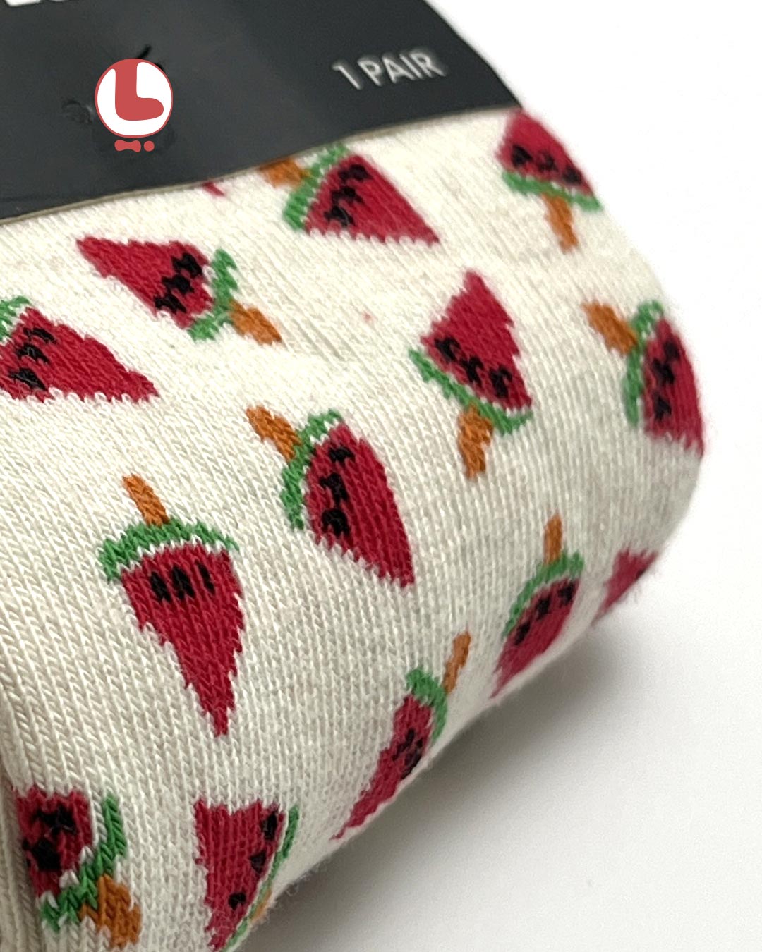 جوراب زنانه اکمن EKMEN طرح بستنی هندوانه ای Watermelon ice cream