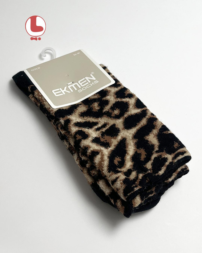 جوراب زنانه اکمن EKMEN طرح پلنگی leopard