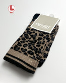 جوراب زنانه لمه دار اکمن EKMEN طرح پلنگی leopard