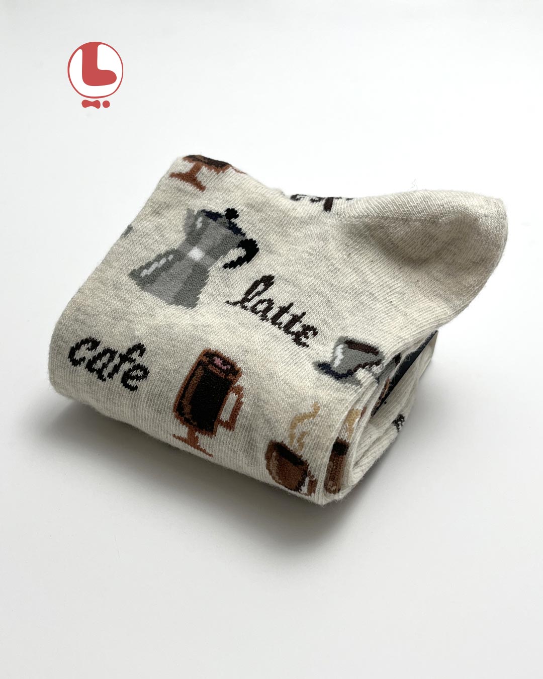 جوراب زنانه اکمن EKMEN طرح کافه cafe