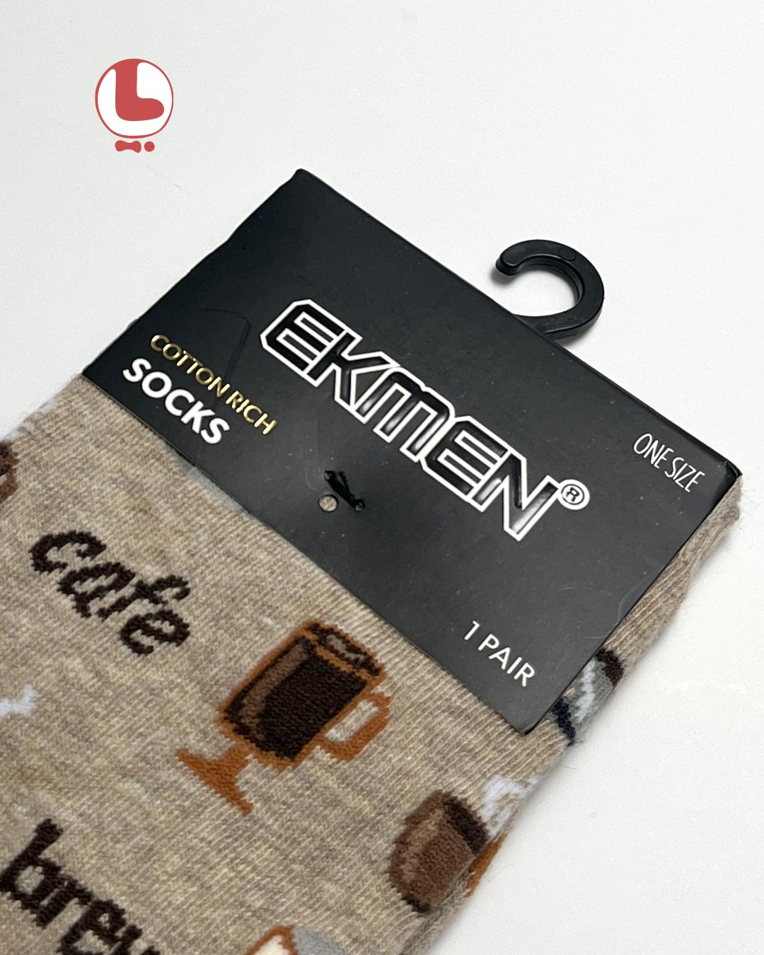 جوراب زنانه اکمن EKMEN طرح کافه cafe
