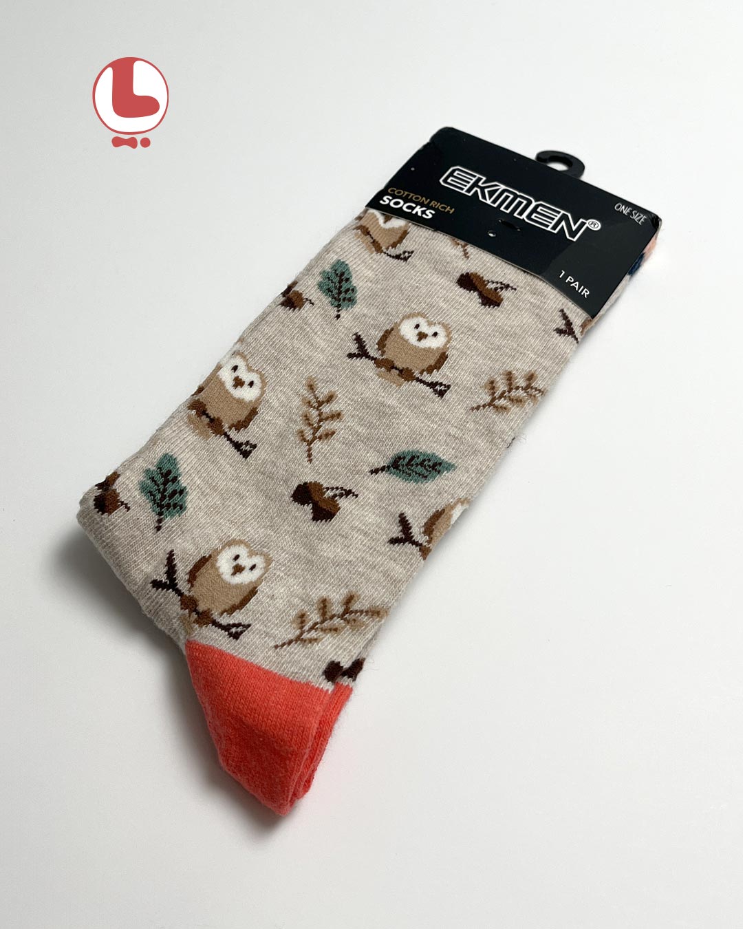 جوراب  Unisex اکمن EKMEN طرح جغد و پاییز Owl and autumn