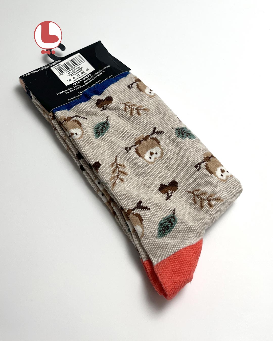 جوراب  Unisex اکمن EKMEN طرح جغد و پاییز Owl and autumn