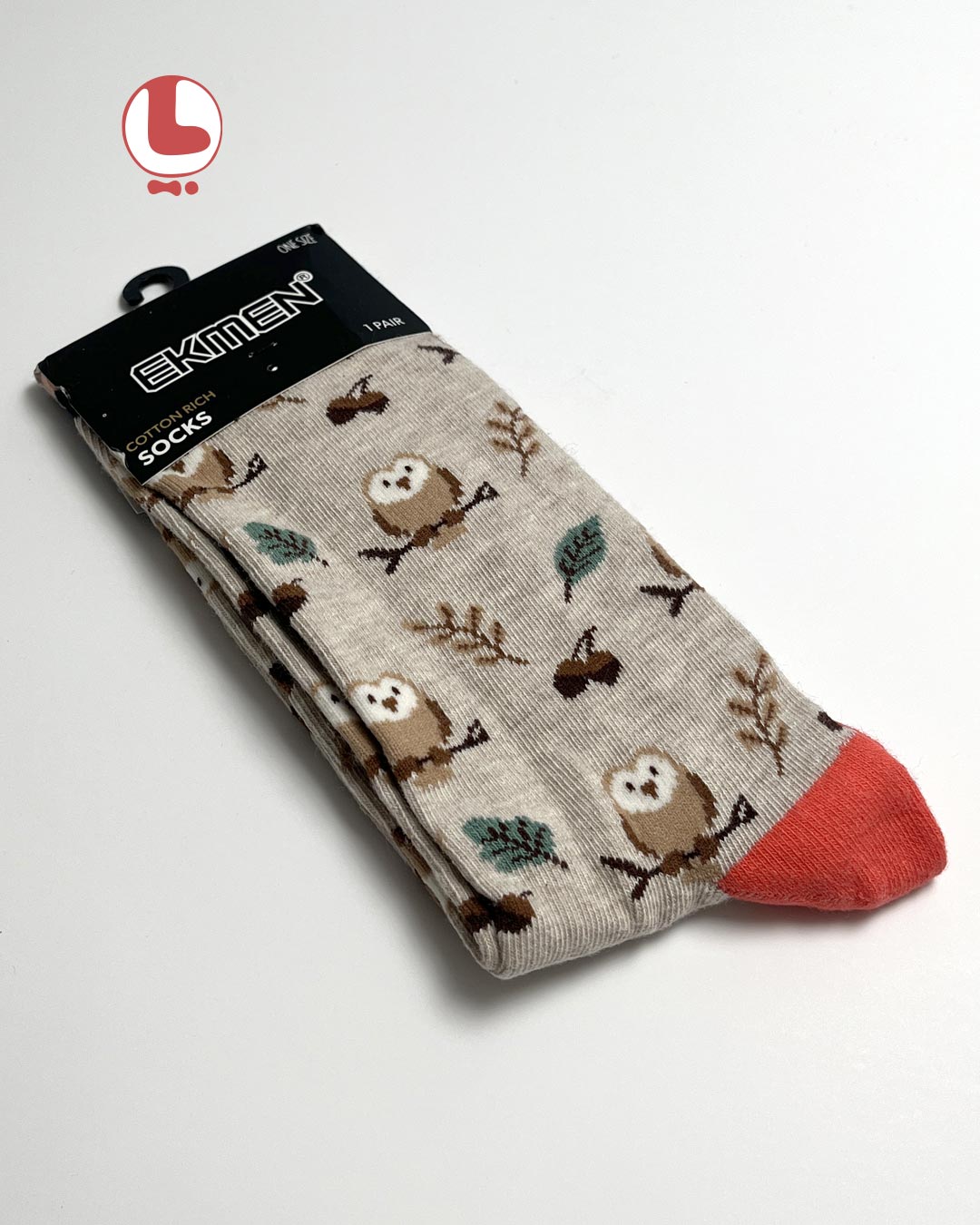 جوراب  Unisex اکمن EKMEN طرح جغد و پاییز Owl and autumn