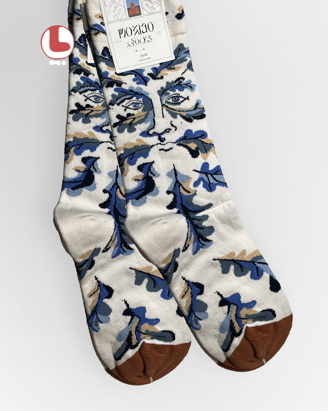جوراب زنانه moxiao ماکسیو طرح صورت طبیعت face of nature