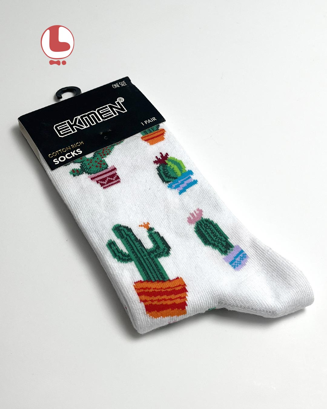 جوراب زنانه اکمن EKMEN طرح کاکتوس cactus