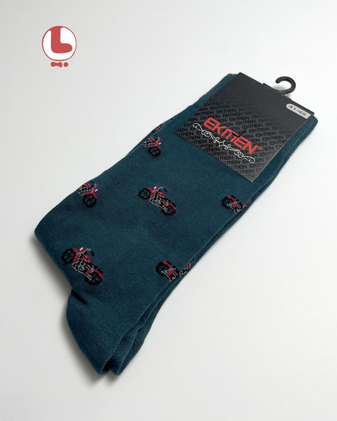 جوراب مردانه اکمن EKMEN طرح موتورسیکلت motorcycle