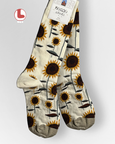 جوراب زنانه moxiao ماکسیو طرح گل آفتابگردان sunflower