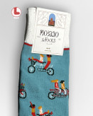 جوراب زنانه moxiao ماکسیو طرح دوچرخه سوار cyclist