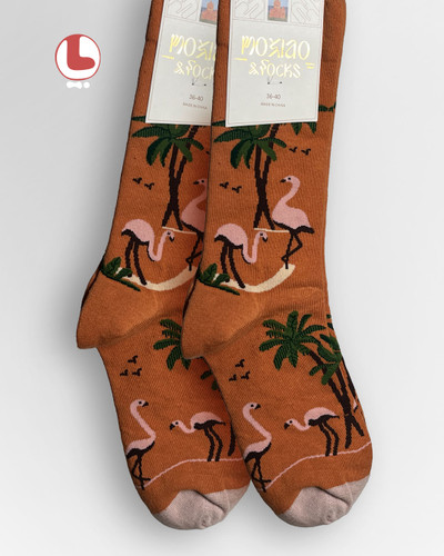 جوراب زنانه moxiao ماکسیو طرح فلامینگو Flamingo