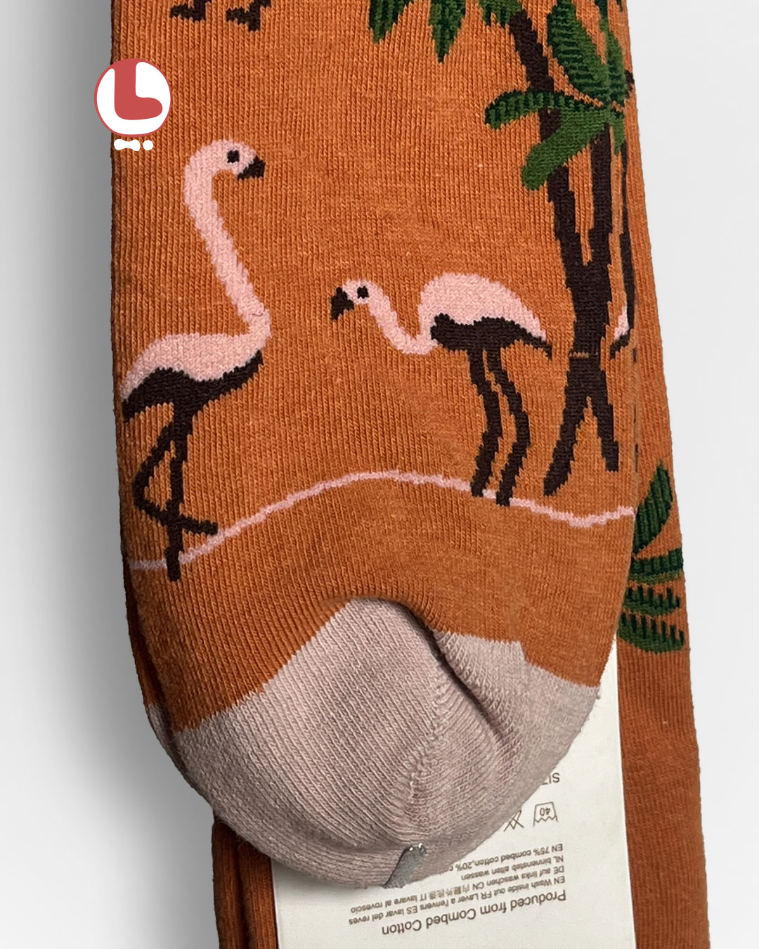 جوراب زنانه moxiao ماکسیو طرح فلامینگو Flamingo