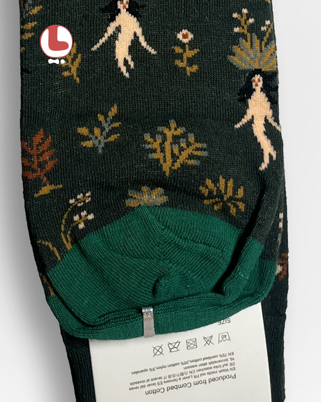 جوراب زنانه moxiao ماکسیو طرح زن گیاهی plant woman