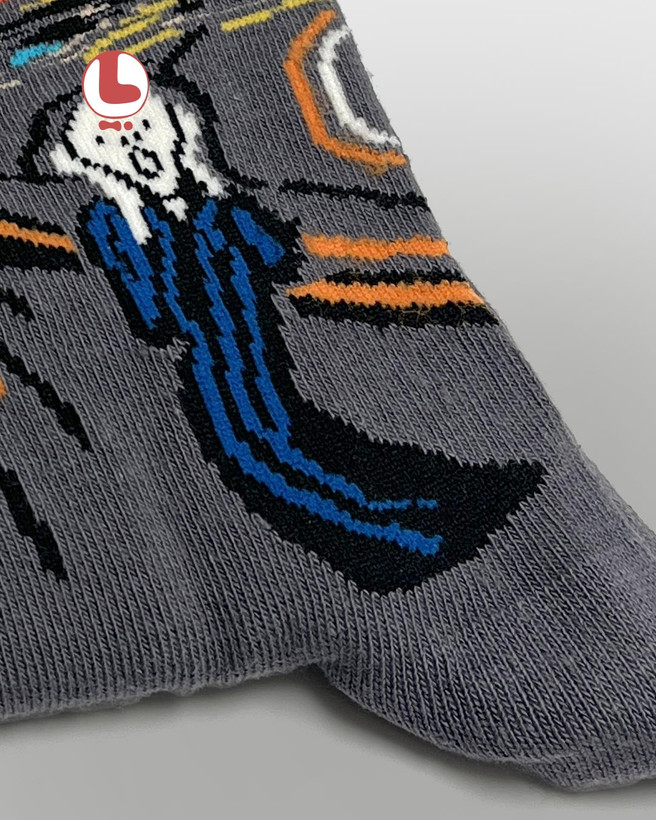 جوراب زنانه اکمن EKMEN طرح نقاشی جیغ اثر ادوارد مونک Edvard Munch The Scream