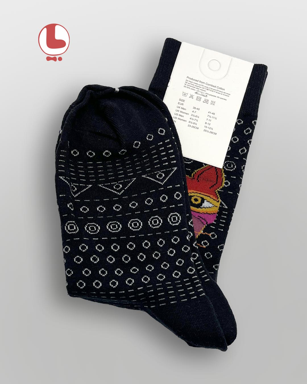 جوراب زنانه moxiao ماکسیو طرح گربه قبیله ای Tribal Cat