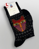 جوراب زنانه moxiao ماکسیو طرح گربه قبیله ای Tribal Cat