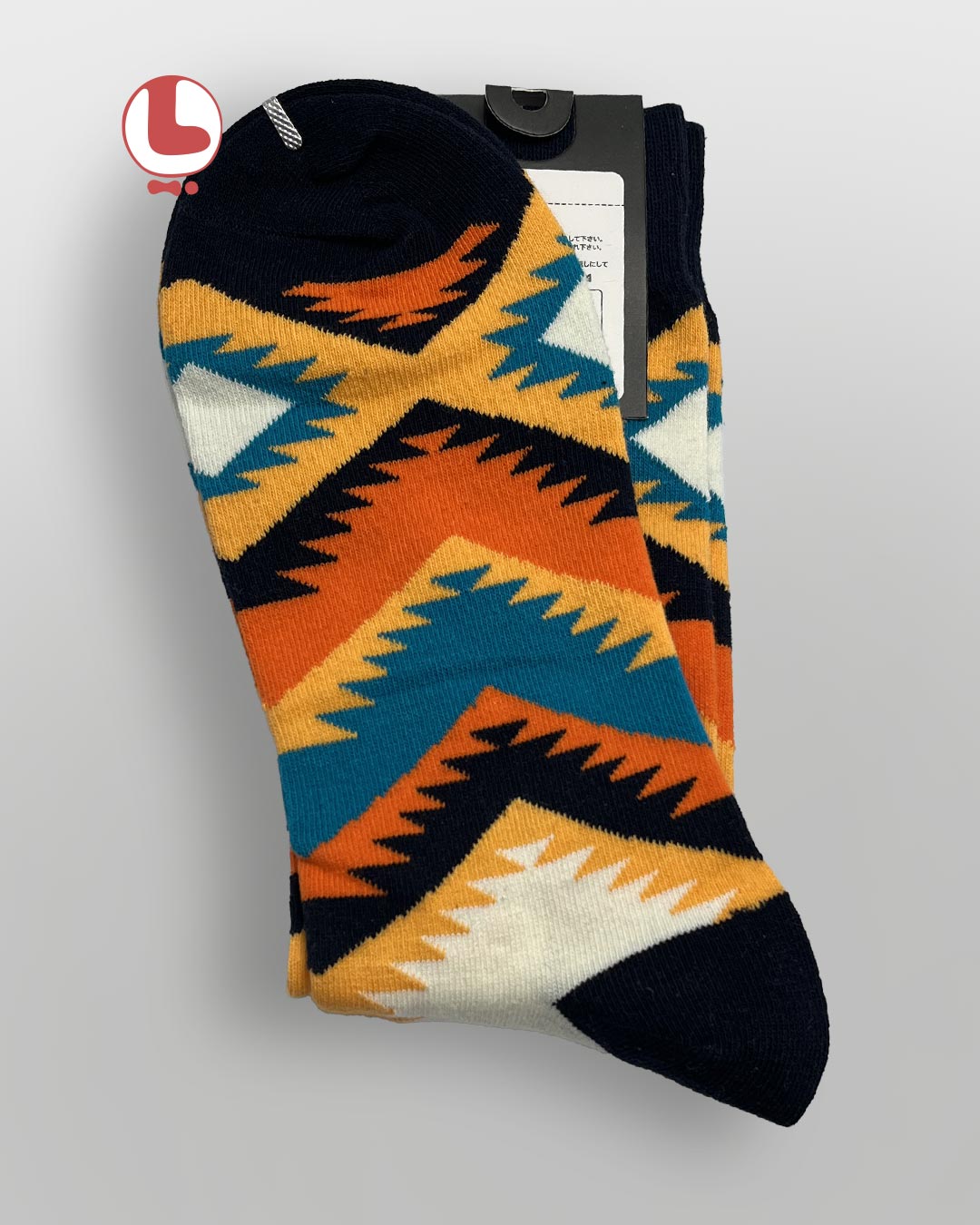 جوراب مردانه moxiao ماکسیو طرح الگوی آزتک Aztec Pattern