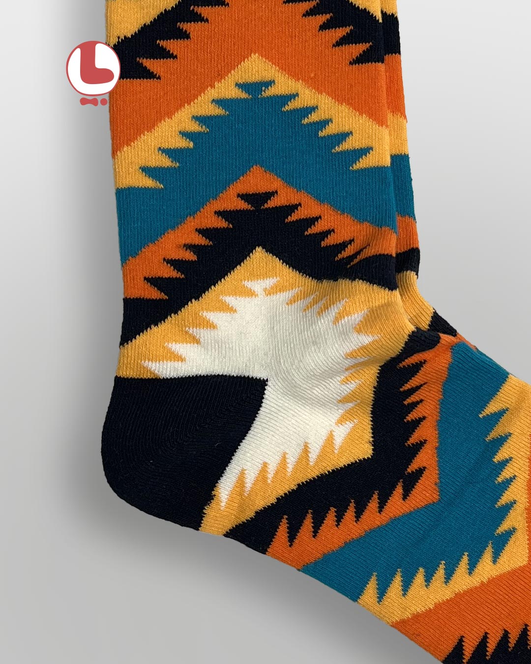 جوراب مردانه moxiao ماکسیو طرح الگوی آزتک Aztec Pattern