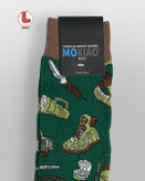 جوراب مردانه moxiao ماکسیو طرح وسایل کمپینگ Camping Gear