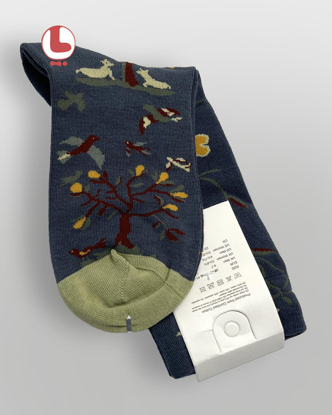 جوراب زنانه moxiao ماکسیو طرح زن و مرد در جنگل Man and woman in the forest