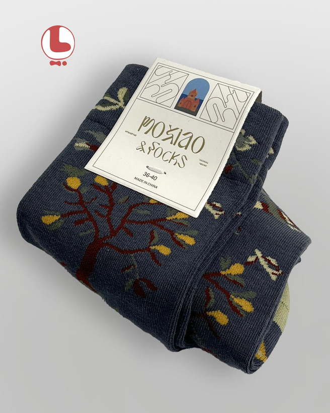 جوراب زنانه moxiao ماکسیو طرح زن و مرد در جنگل Man and woman in the forest
