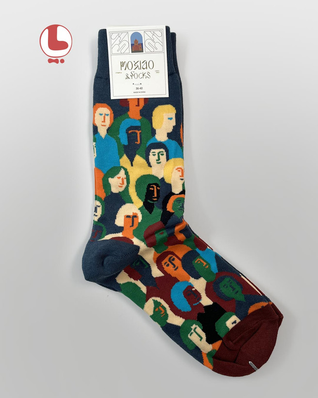 جوراب زنانه moxiao ماکسیو طرح مردم آمریکا American People