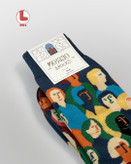 جوراب زنانه moxiao ماکسیو طرح مردم آمریکا American People