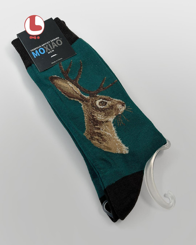جوراب مردانه moxiao ماکسیو طرح جاکالوپ Jackalope