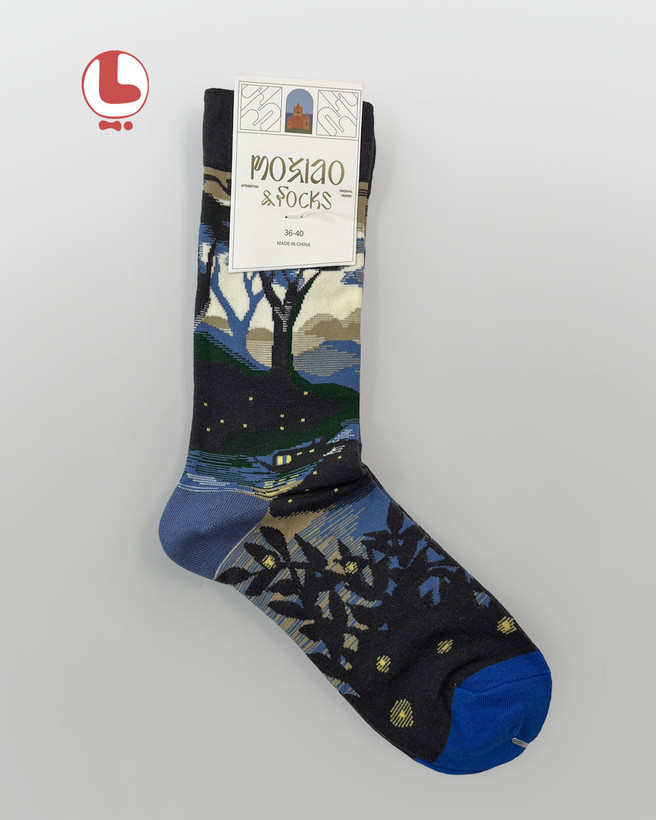 جوراب زنانه moxiao ماکسیو طرح طبیعت در شب Nature at night