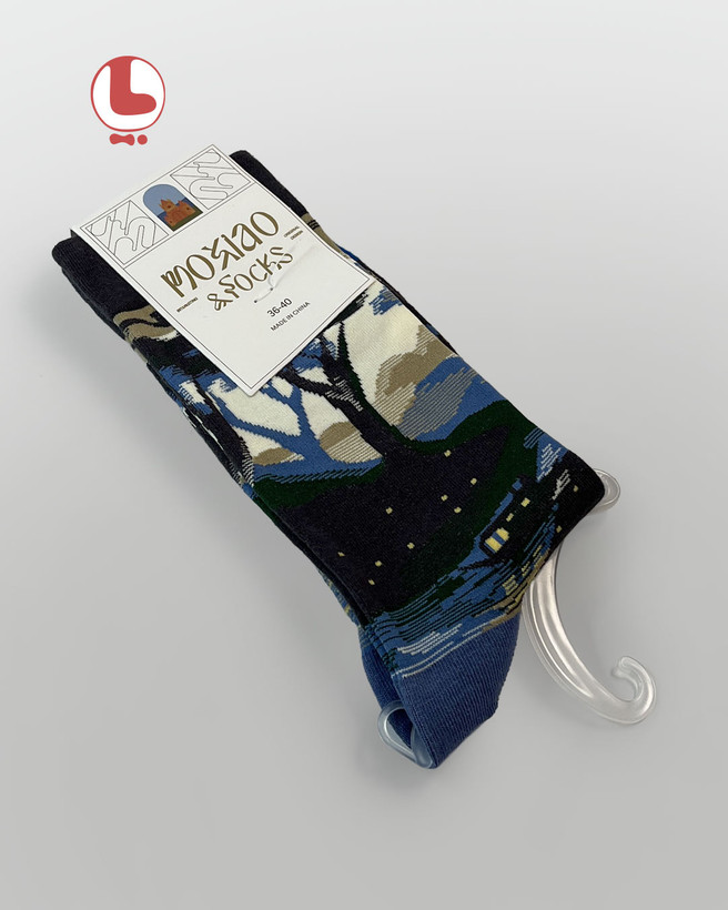 جوراب زنانه moxiao ماکسیو طرح طبیعت در شب Nature at night