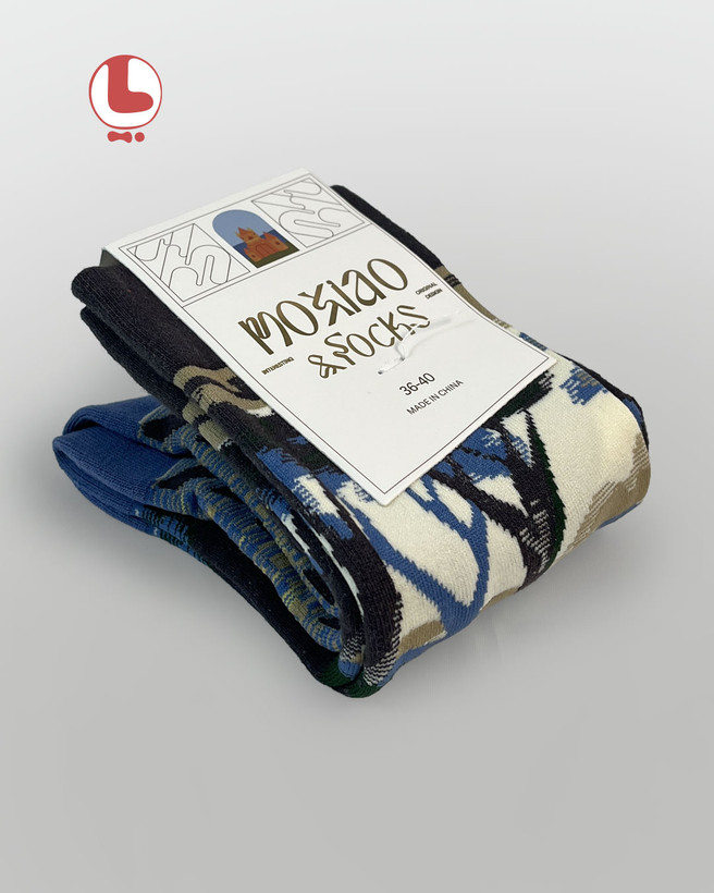 جوراب زنانه moxiao ماکسیو طرح طبیعت در شب Nature at night