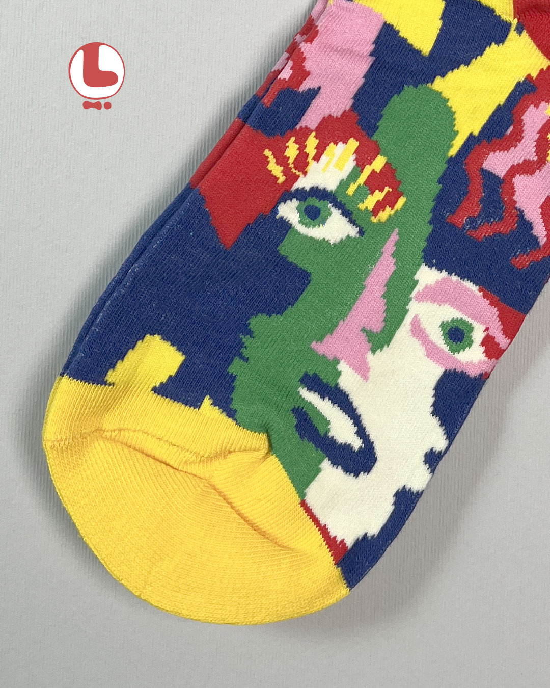 جوراب زنانه moxiao ماکسیو طرح انتزاعی چهره abstract face