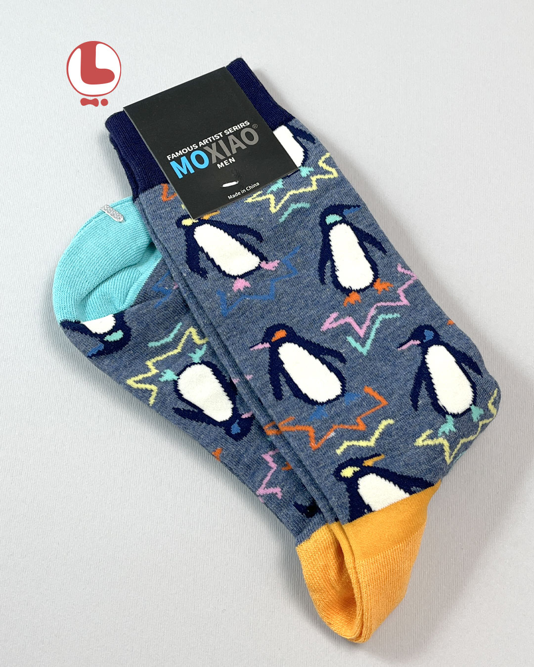 جوراب زنانه moxiao ماکسیو طرح پنگوئن penguin