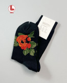 جوراب زنانه moxiao ماکسیو طرح گل رز قرمز Red rose