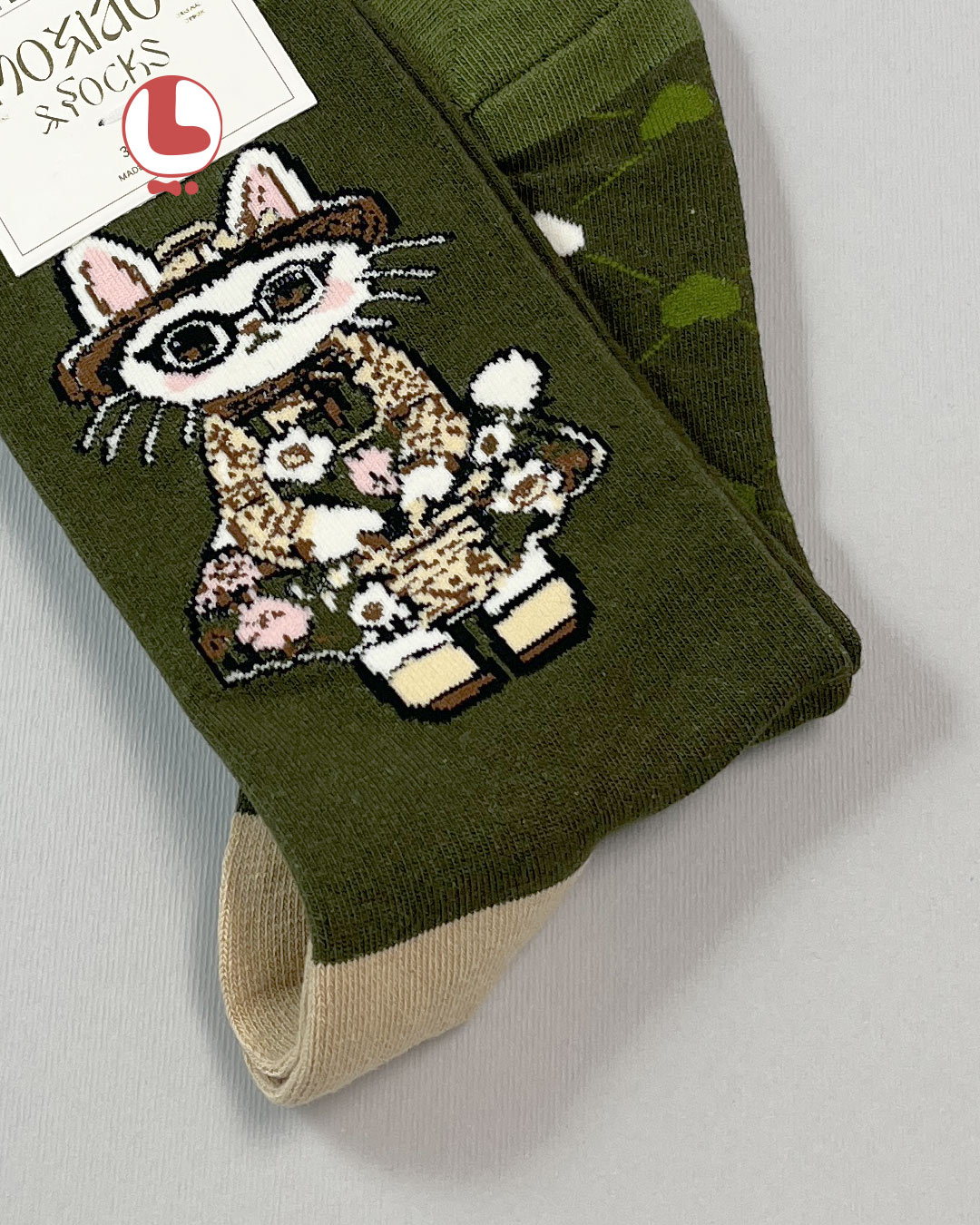 جوراب زنانه moxiao ماکسیو طرح گربه ۲ Cat