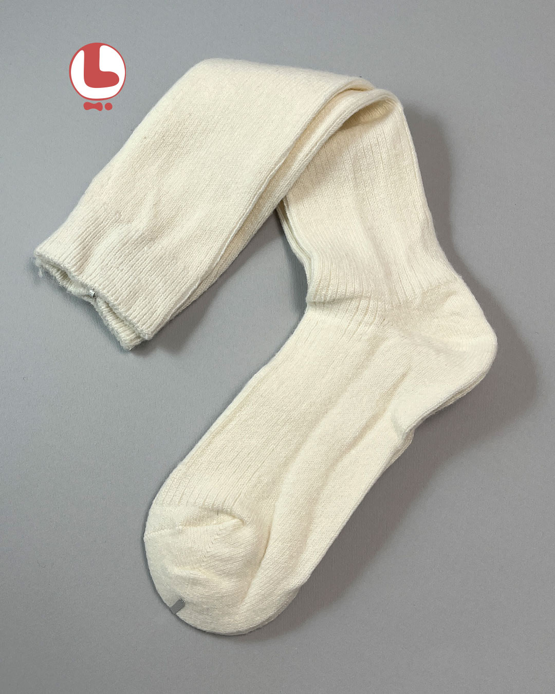 جوراب زنانه پشمی زیر زانو COCO & HANA کش بافت کبریتی ریز