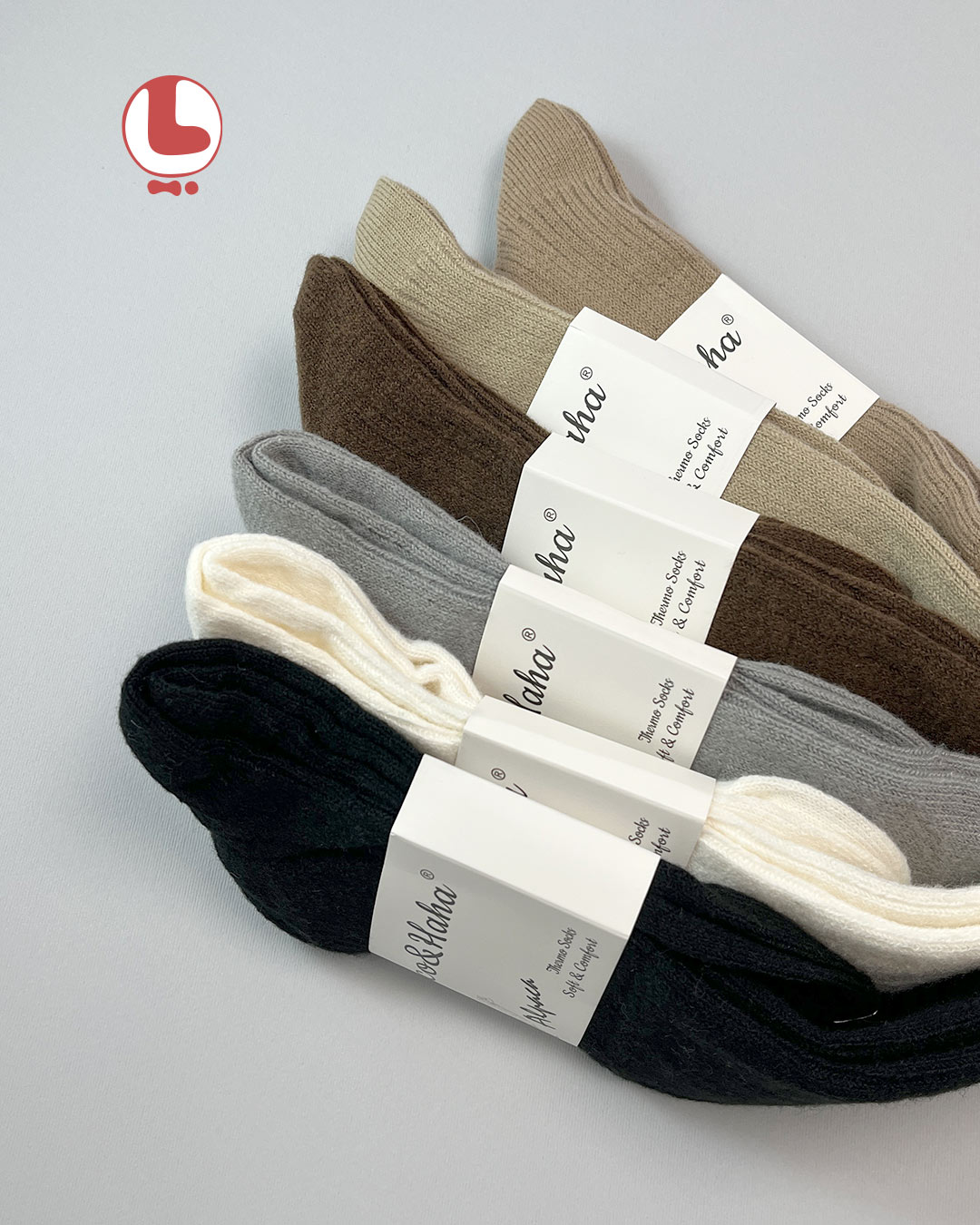 جوراب زنانه پشمی زیر زانو COCO & HANA کش بافت کبریتی ریز