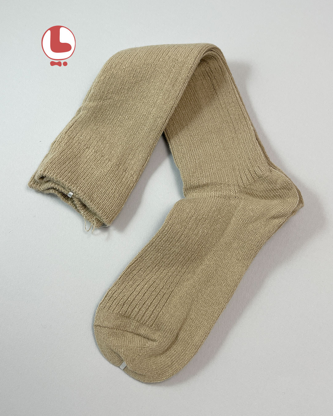 جوراب زنانه پشمی زیر زانو COCO & HANA کش بافت کبریتی ریز