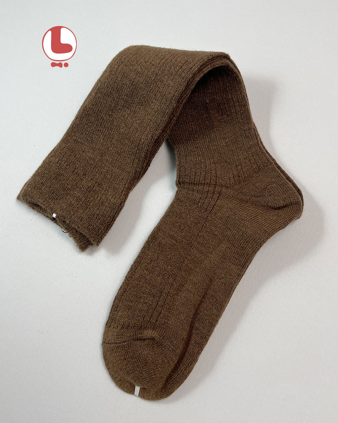 جوراب زنانه پشمی زیر زانو COCO & HANA کش بافت کبریتی ریز