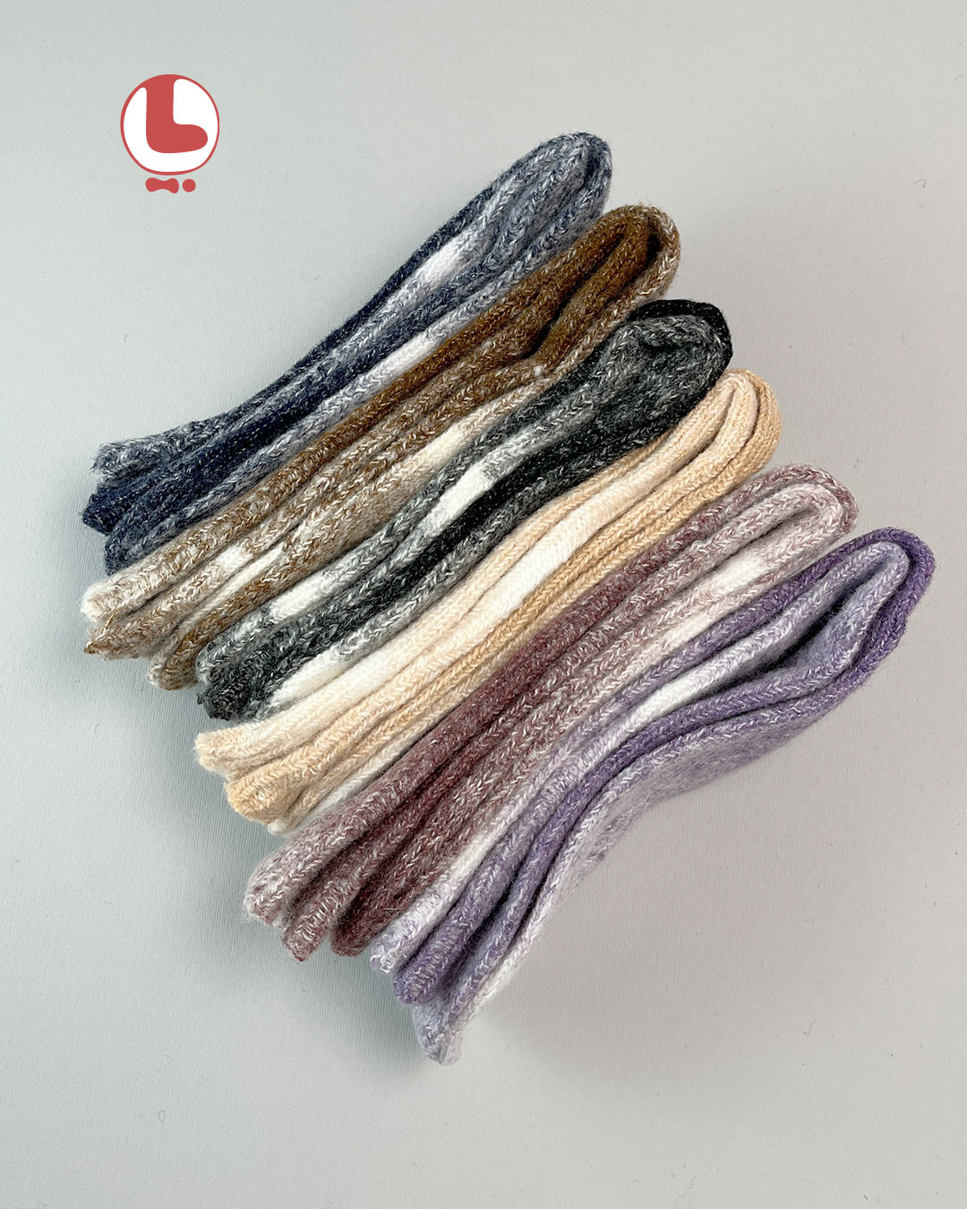 جوراب زنانه پشمی ساقدار COCO & HANA بافت کبریتی رنگی