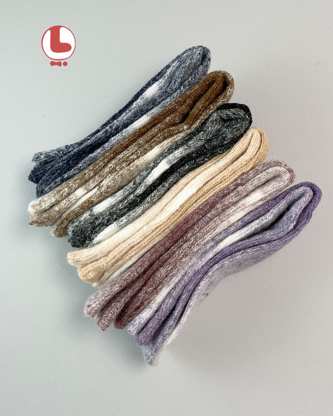 جوراب زنانه پشمی ساقدار COCO & HANA بافت کبریتی رنگی